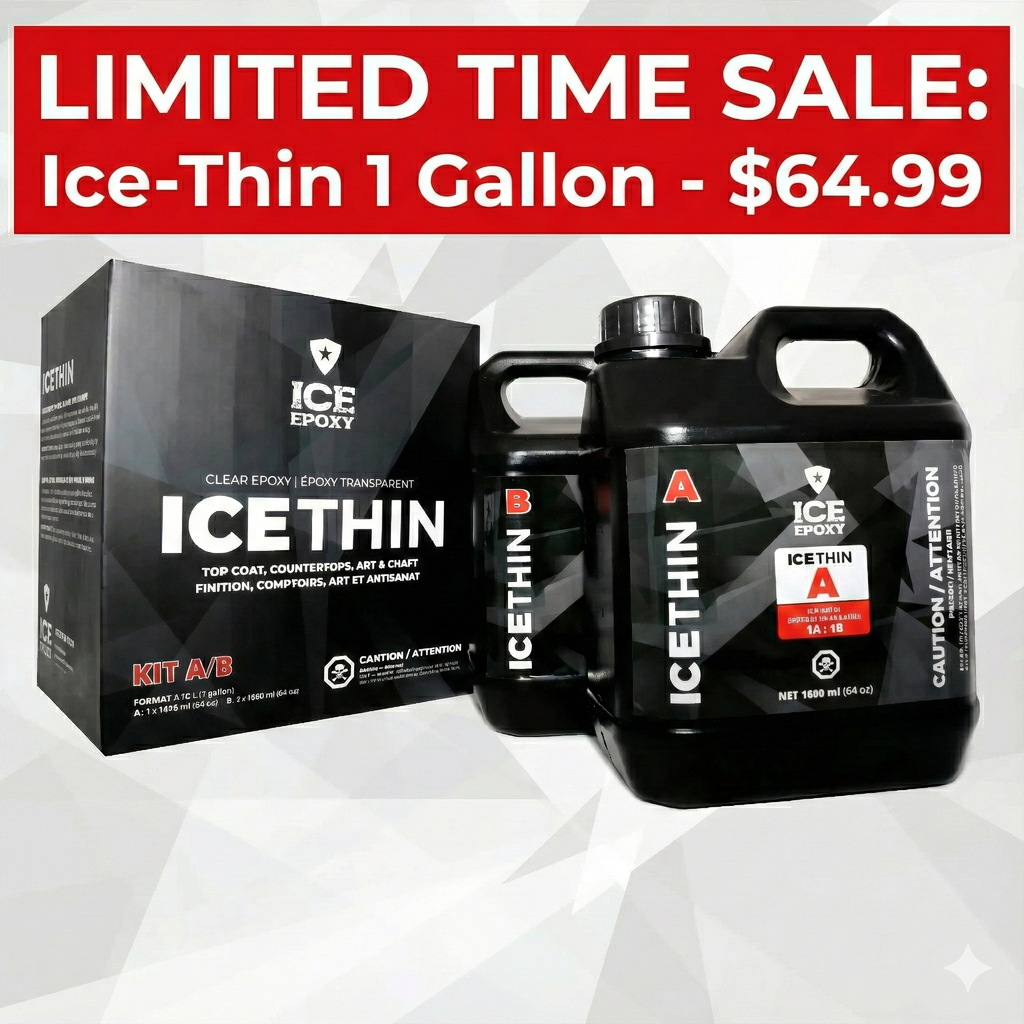 ICE-THIN Flood Coat Crystal Epoxy 1 gallons